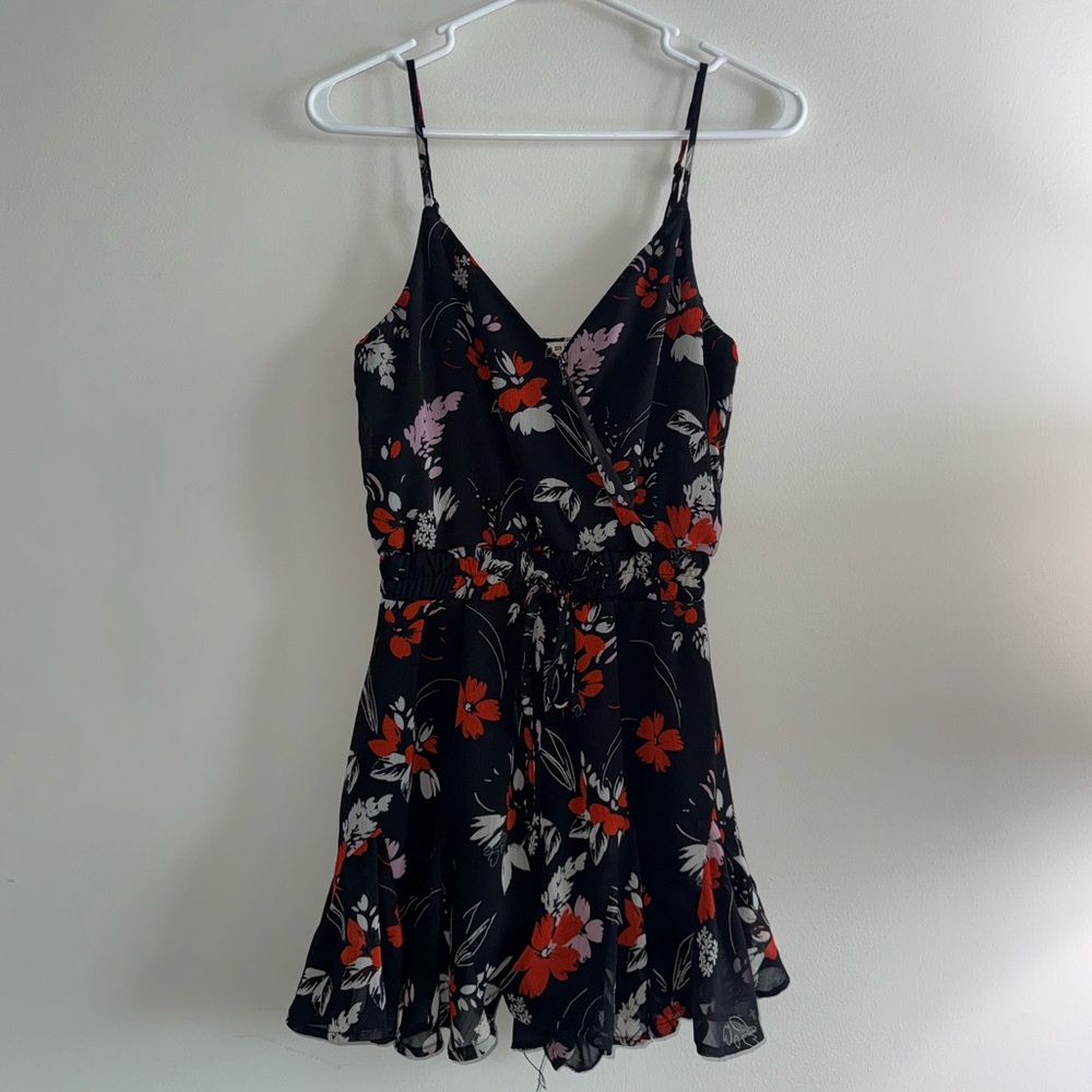 black floral romper